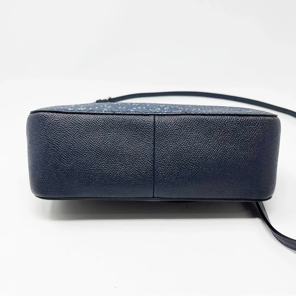 Coach Top Handle Pouch With Star Glitter Crossgrain Leather Bag Crossbody - Picture 9 of 12